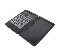 Cuifati Calcolatrice da Tavolo da 6 Pollici 12 Cifre con Blocco Note, Blocco Promemoria, Chiave Silenziosa, Batteria Solare a Doppia Alimentazione per Ufficio, Casa, Scuola, Studenti Adulti (BLACK)