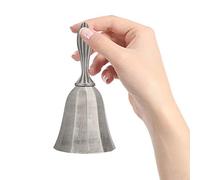 Cuifati Campanello da Bar Creativo, Campanello Promemoria per Servizio Cena di on Suono Forte e Chiaro, Lega di Zinco Dorata, 1 Pezzo (argento antico di stagno)