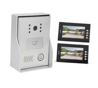 Cuifati Campanello Intelligente, Videocitofono con Schermo Ad Alta Definizione da 7 Pollici con Controllo di Accesso Alla Scheda e Supporto per 2 unità, per il di Sicurezza (Spina europea)