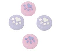 Cuifati Cappucci per Joystick a Zampa di Gatto per OLED Lite, 4PCS | Cappucci joystick Kawaii con silicone antiscivolo, per controller console Lite, viola e rosa