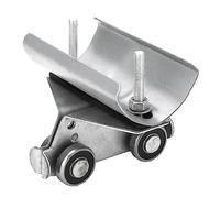 Cuifati Carrello a Rulli in Acciaio Inossidabile, Puleggia Zincata da 24 Mm | Carrello a rulli portacavi con sfere con cuscinetti ad alta precisione, distanza tra le pulegge di 50 mm, bordo curvo,