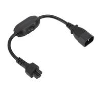 Cuifati Cavo di Prolunga con Interruttore On/off, Cavo di Prolunga di Alimentazione, Resistente All'acqua, Adattatore da IEC320 C14 a IEC320 C5 per Laptop, Lampade da Scrivania,