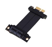 Cuifati Cavo Riser PCIE 4.0, Cavo di Estensione GPU 4.0 1X Port 90 Gradi, Adattatore per Cavo Riser di Estensione Scheda Grafica per M.2, USB, Scheda Audio B (10 cm)