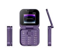 Cuifati Cellulare 2G Flip per Anziani, Doppio Schermo, Tasti Grandi, Volume Sbloccato, Telefono Cellulare Sbloccato con Torcia a LED, Fotocamera Posteriore, Radio FM, Doppia SIM, (PURPLE)