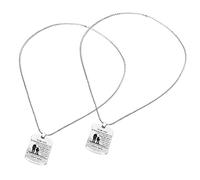 Cuifati Collana Lettera per Madre e Figlio, Ciondolo in Lega, 2 Pezzi | Set di collane abbinate alla moda per genitori e figli, catena a corda regolabile, per regalo di Natale di compleanno