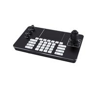 Cuifati Controller Telecamera PTZ, Tastiera PTZ con Schermo LCD da 5 Pollici con Manopola 3D Joystick 4D per Formazione Bancaria Governativa (Spina europea)