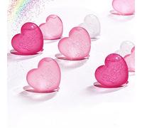Cuifati Cubetti di Ghiaccio Riutilizzabili a Forma di Cuore Confezione da 15 Acqua Pura per Bevande, Cubetti di Ghiaccio Rosa Riutilizzabili per Whisky, Vodka e caffè, di in PE Che Non Si Sciolgono