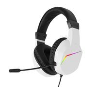 Cuifati Cuffie da Gioco USB con Microfono Cuffie con Cancellazione del Rumore Surround 7.1 con Illuminazione RGB Driver da 40 Mm Cuscinetti Auricolari in Memory Foam per PC Call Center (WHITE)