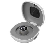 Cuifati Custodia di Ricarica Smart Ring, Batteria da 180 MAh Display LED Power Bank Portatile, Custodia di Ricarica Magnetica per Smart Ring con Porta di Tipo C per Fitness da Viaggio (WHITE)