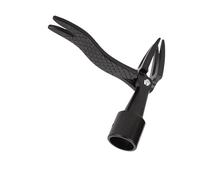 Cuifati Estrattore di Erbacce in Piedi, Testa in Lega di Alluminio a 4 | Strumento portatile per diserbo con ganascia curva, lega di alluminio resistente alla ruggine, per patio da giardino
