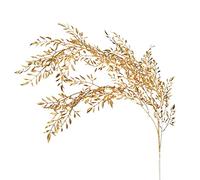 Cuifati Foglie Tropicali Artificiali Dorate Richiesta di Disposizione Floreale Fai -da -te per la Celebrazione del Matrimonio Oro D'argento 30x20 Cm (2)