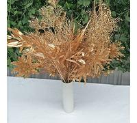 Cuifati Foglie Tropicali Artificiali Dorate Richiesta di Disposizione Floreale Fai -da -te per la Celebrazione del Matrimonio Oro D'argento 30x20 Cm (7)