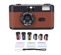 Cuifati Fotocamera a Pellicola Half Frame, Riutilizzabile, Senza Messa a Fuoco, Fotocamera a Pellicola 35 Mm, Obiettivo 28 Mm F/8, Flash Incorporato, Leggera, per la Fotografia (batterie