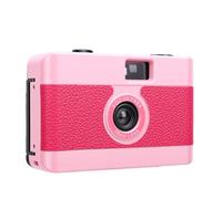Cuifati Fotocamera a Pellicola Half Frame, Riutilizzabile, Senza Messa a Fuoco, Fotocamera a Pellicola 35 Mm, Obiettivo 28 Mm F/8, Flash Integrato, Leggera, per la Fotografia ((PINK)