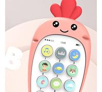 Cuifati Giocattolo Interattivo per Telefono da Gioco a Forma di Rapa Giocattolo per Telefono per Dentizione Materiale in Silicone ABS per le Piccole Mani del Bambino (#11)