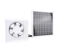 Cuifati Kit di Ventola di Scarico del Pannello Solare, Kit Ventilatore per Ventilazione per Pannelli Solari da 20 W IP67, 6 in Ventola di Scarico Solare per Tettoia, Pollaio, Serra