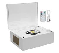 Cuifati Lettore CD retrò, Lettori di CD Desktop Bluetooth con Telecomando Clear Su Audio, Stereo Sound Portable Player, per Home Car (Colore del grano in legno bianco)