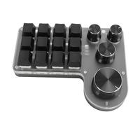Cuifati Macro Pad Tastiera Programmabile Macropad Mini Tastiera Meccanica da Gioco Personalizzata a 12 Tasti con una Mano, Manopola Macropad Multifunzionale Ricevitore Wireless