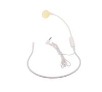Cuifati Microfono con Cuffia Cablata, Microfono a Condensatore Unidirezionale con Cancellazione del Rumore con Cavo da 1,2 M, Spina da 3,5 Mm per Discorsi in Aula in Chiesa (WHITE)
