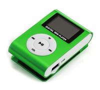 Cuifati Mini Lettore MP3, Lettore Musicale Portatile con Clip, Schermo LCD, Lettore Multimediale di Musica Digitale Il Lettore MiniMP3 BackClip Supporta Memoria da 32 GB, Auricolare e (GREEN)