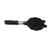 Cuifati Mini Waffle Maker, 5 Pentole in Lega di Alluminio a Forma di Cuore da 6,3 Pollici, Salvaspazio, Pentole da Campeggio Portatili per Colazione per Fornelli a Gas e Fuochi da Campo,