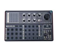 Cuifati Mixer Audio della Scheda Audio Dal Vivo, Scheda Audio in Streaming Live con Effetti di Mixer Multi Dj, Tavola Audio dei Cambiamenti Vocali con Luci a LED, per Karaoke Live