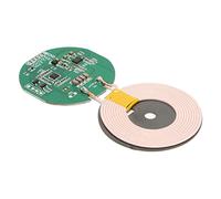 Cuifati Modulo Caricabatterie Wireless Circuito PCBA con Cuscinetto Bobina, Trasmettitore di Ricarica Wireless Portatile Fai-da-te, Ingresso 5-12 V Uscita Massima 15 W, Supporto Sovratensione