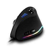Cuifati Mouse da Gioco Verticale Zelotes C-18 Comodo Motore PMW-3325 Cintura Luminosa RGB da 10000 DPI Memoria da 128 KB per i Giocatori