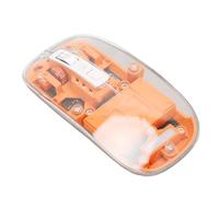 Cuifati Mouse Wireless, BT5.1 2,4 GHz Filo 3 modalità, Mouse Silenzioso Portatile Trasparente e alla Moda, Rotella in Metallo, 4 DPI Regolabili, Batteria Ricaricabile da 400 mAh, Mouse