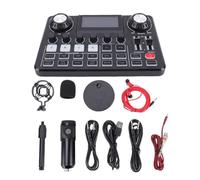 Cuifati Pacchetto di Apparecchiature per Podcast con Microfono a Condensatore da 3,5 Mm per PC, Streaming Live, Giochi, Pacchetto di Microfoni per Podcast con Mixer Audio per Scheda