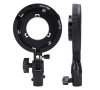 Cuifati Porta della Staffa del Supporto per la Fase del Supporto per la Molla Dell'adattatore Monte per un Ombrello a Softbox Leggera LED con Inclinazione da 180 Gradi da 0,65 Pollici
