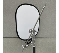 Cuifati Riflettore della Luce per Fotografia, Riflettore Pieghevole Ovale con Asta di Metallo e Borsa da Trasporto, Fotografia Pieghevole Studio Fotografico per la Fotocamera Rifustori