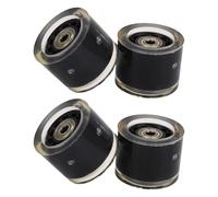 Cuifati Ruote e Magazzini a Pala Longboard, Alte Rimbalzi PU Sostituzione di Ruote Longboard 4 Dimensioni di Grandi Dimensioni per i Ciclisti (BLACK)