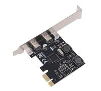 Cuifati Scheda PCIe a USB C, Scheda di Espansione PCI Express 2 Porte 5 Gbps Tipo C con Plug and Play, per Supporto PC Desktop SSD HDD Telefono Cellulare
