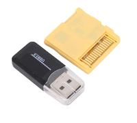 Cuifati Scheda per Videogiochi R4, Scheda per Videogiochi Dual Core Precaricata, Flash R4 SDHC con Adattatore per per 2DS 3DS LL MD GB GBC FC PCE (YELLOW)