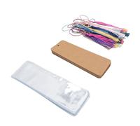 Cuifati Set di Segnali d'aggiunta in Bianco, Angolo Arrotondato da Colorare Personalizzato Segnalibri Che Creano Kit Pre -Foro Foro Perforato Uso Versatile 30 Set per attività in Classe (BROWN)