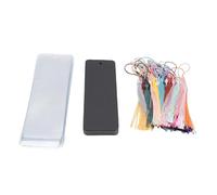Cuifati Set di Segnali d'aggiunta in Bianco, Angolo Arrotondato da Colorare Personalizzato Segnalibri Che Creano Kit Pre -Foro Foro Perforato Uso Versatile 30 Set per attività in Classe (BLACK)
