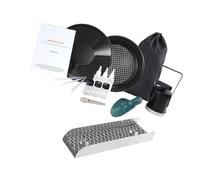 Cuifati Set per Panning in Oro, Scatola di Chiusura Portatile Senza Sforzo, Padella Scavo Creativa e Set di Setacci per L'esplorazione della Natura Selvaggia, Lega di Alluminio