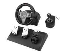 Cuifati Set Volante da Corsa a 270° con Pedali Hall e Leve del per Simulatore di Guida per Giochi per PC