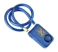Cuifati Smart Alarm Lock Lucchetto Antifurto a Catena per Cancello Bici Blu - Lucchetto di Sicurezza con Combinazione di Sicurezza 110 DB con Password, Fune 10 Mm X 80 Cm Frusta Difensiva,