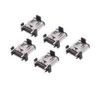 Cuifati Sostituzione Porta Type C per Console di Gioco, Connettore USB C in | Presa di interfaccia di ricarica di tipo C, con alloggiamento in metallo, per riparare console di gioco, 5 PZ