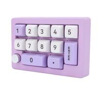 Cuifati TAST MERORE MECCANICO, Tastiera Macro Programmabile Cablata USB, Tastiera Numerica a 12 Chiavi con Retroilluminazione RGB di Controllo Manopola, per il Desktop per Laptop (Viola)