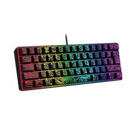 Cuifati Tastiera Meccanica Compatta Al 60% per/PC, Ideale per Ufficio e Giochi, Tastiera Cablata Retroilluminata RGB a 61 Tasti con Anti-effetto Fantasma per una Risposta Rapida e una (BLACK)