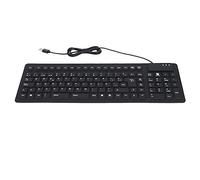 Cuifati Tastiera Portatile USB, Tastiera Spagnola Pieghevole Plug And Play Tastiera Ergonomica a 105 Tasti per PC Portatile