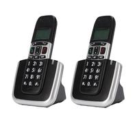 Cuifati Telefono Cordless Telefono Cordless Digitale con Segreteria Telefonica ID Chiamante Avviso di Chiamata Chiamata a 3 Vie Vivavoce per Ufficio Domestico (Spina europea)