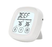 Cuifati Termometro da Cucina Digitale con Timer, Termometro per Barbecue per Alimenti Touchscreen 9 Carni Preimpostate 5 Livelli di Cottura per Grigliare Arrostire