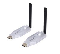 Cuifati Trasmettitore Ricevitore Video Wireless Estensore Interfaccia Multimediale HD 1080P 60Hz Portata 50 M con Sincronizzazione da 1 a 4 per Mirroring dello Schermo del Proiettore