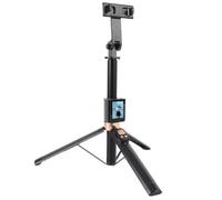 Cuifati Treppiede per Selfie Stick con Schermo Monitor da 2 Pollici, Selfie Stick per Telefono Retrattile con Telecomando, Monitor Fotocamera Posteriore HD per Streaming Live Vlog a Bassa Latenza,