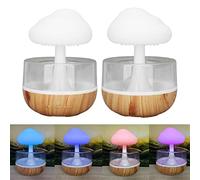 Cuifati Umidificatore di Pioggia di Nuvole, 7 Colori Night Lights Mushroom Cloud Air Idratizzante con Volume da 500 Ml, Diffusore Dell'olio Umidificatore per Camera da Letto Che Dorme