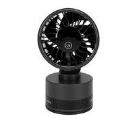 Cuifati Ventilatore da Scrivania con Ventosa 6 velocità Silenzioso Tipo C Piccolo Aspiratore a Parete con Display Digitale per Casa, Dormitorio, Auto, Ufficio (BLACK)